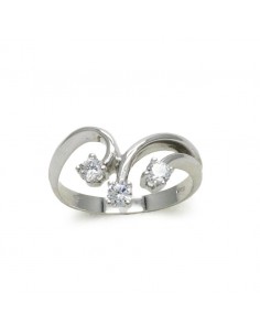 MD 167 Inel cu diamante albe, aur alb 18k 2